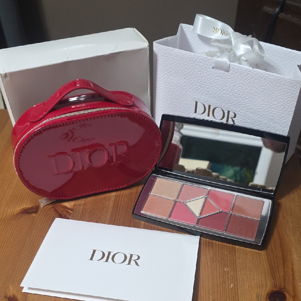 Dior Bundle Cosmetic Bag & Palette with Mirror Plus Box And Small Gift Bag - Picture 2 of 8